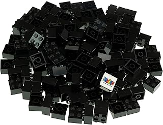 Strictly Briks Classic Bricks 144 Piece 2x2 Black Building Brick Creative Play Set - 100% Compatible with All Major Brick Brands