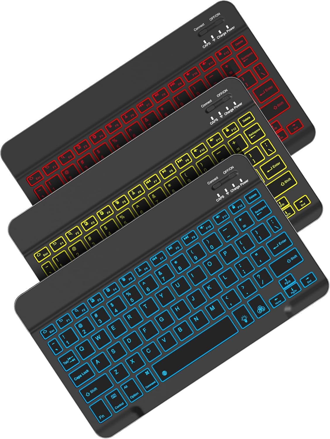 Bluetooth Keyboard, Backlight Wireless Rechargeable Keyboards for iPad Air, iPad Pro 13/12/11/10/9/8/7, iPad mini, Samsung Tablets, iPhone, Smartphone etc. - Portable Office Computer Accessories