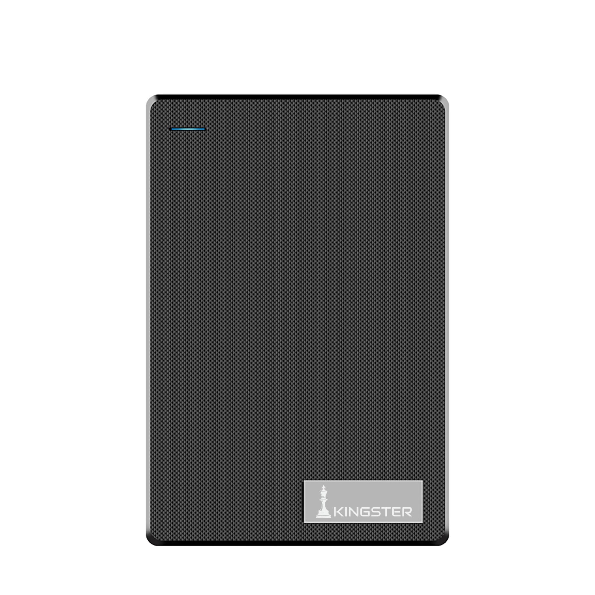 KINGSTER® 500GB Ultra Slim External Hard Drive | Portable HDD | USB 3.0 High-Speed 5Gbps | Plug & Play | Backup Drive for Laptop, PC, Mac | Lightweight & Durable – Black