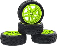 Vista 2 de OD2.75 pulgadas, llantas de cubo hexagonal de 0.479 pulgadas, llantas de nailon y goma compatibles con HSP Tamiya HPI, Kyosho Traxxas WLtoys 1/10