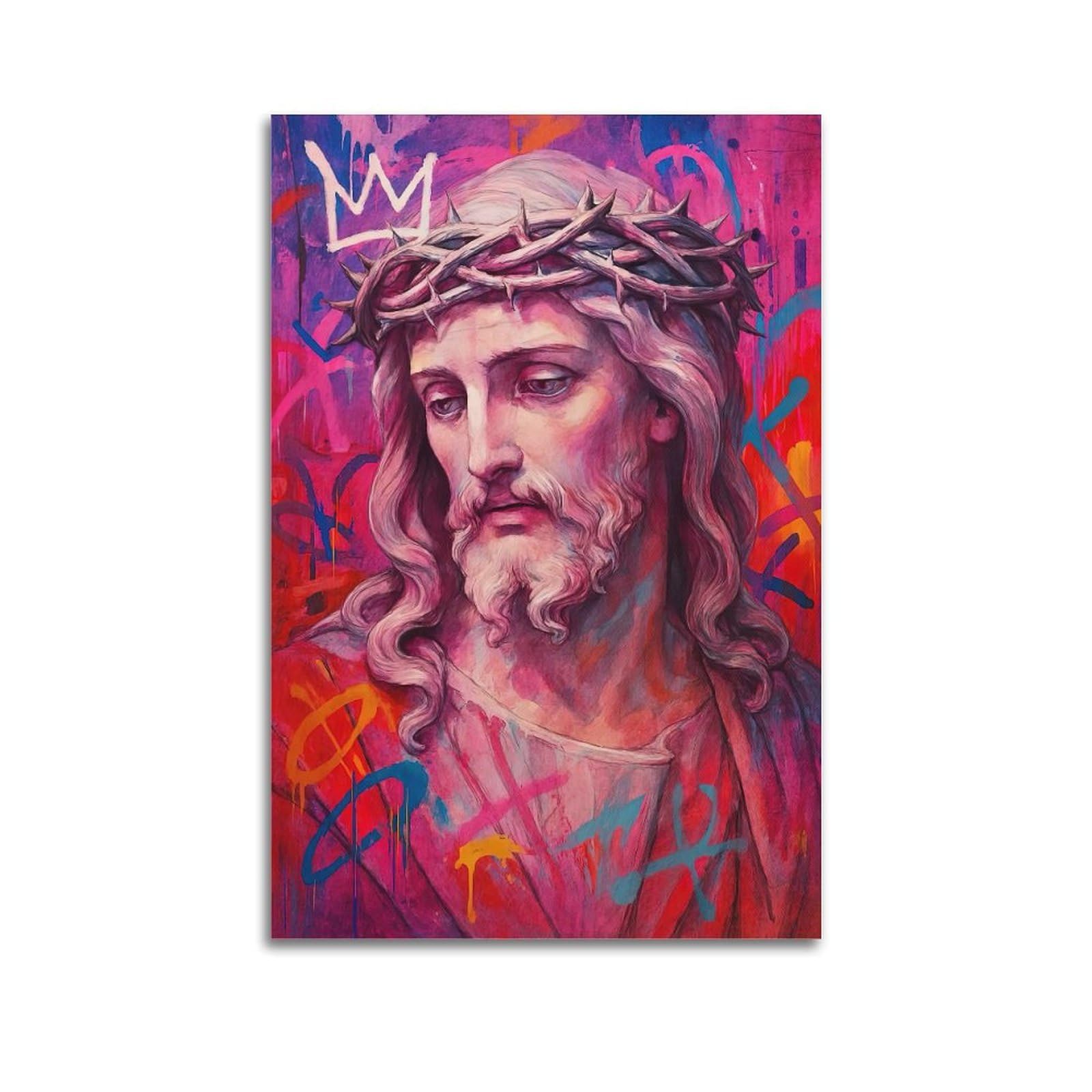 ESTE Christianity Jesus Graffiti Artwork Poster Decorative Painting Canvas Modern Art Picture 24x36inch(60x90cm)
