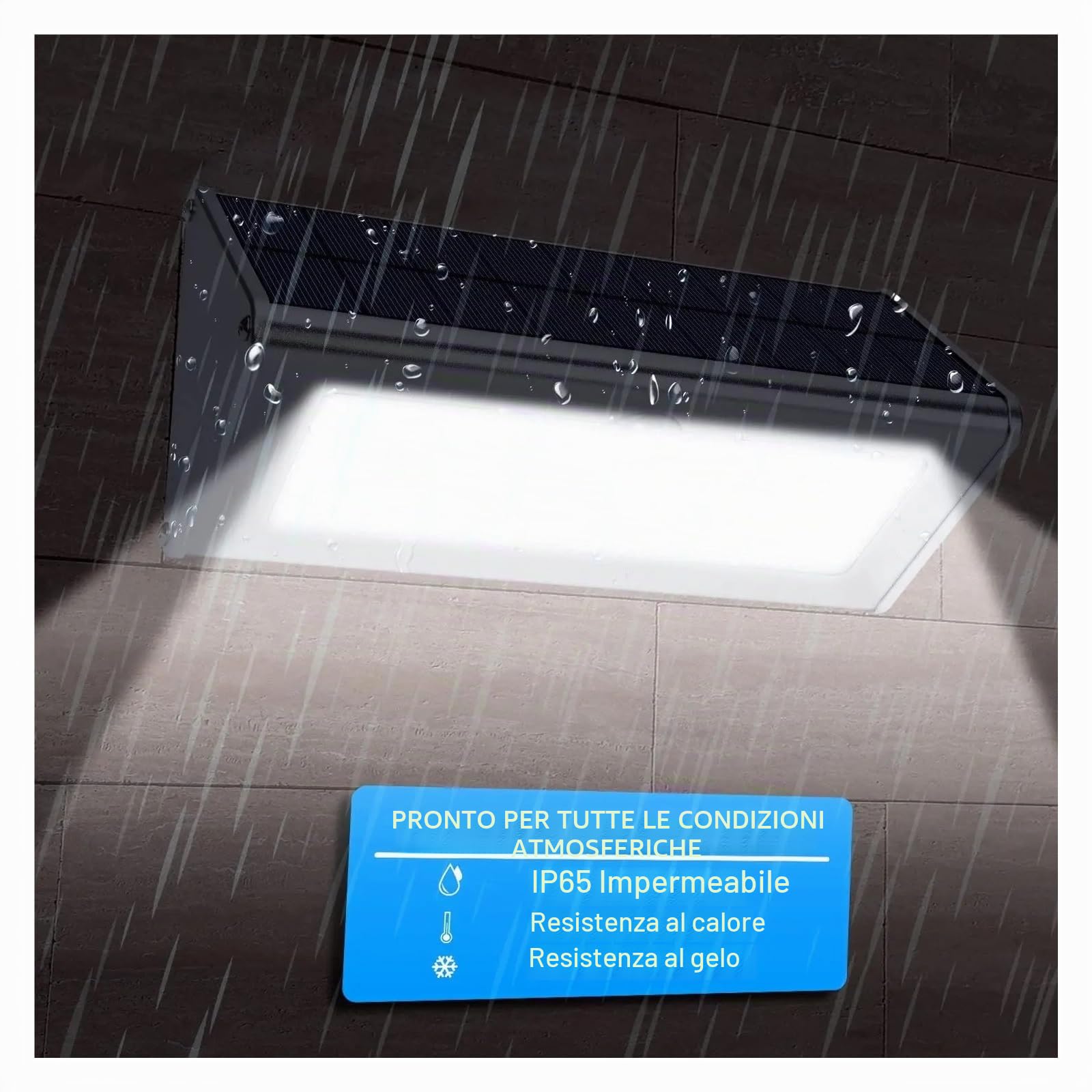 Luce di inondazione a LED Lampada Solare A LED For Esterni, Impermeabile, In Alluminio, RIR, Con Sensore Di Movimento, Lampada Da Percorso Ad Energia Solare, For Illuminaze Di Sicurezza A Parete Del R