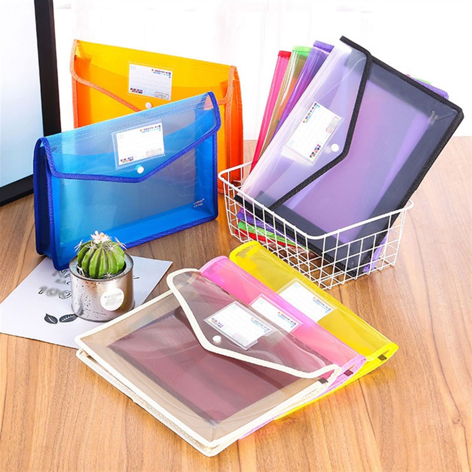 Bolsa Organizadora Transparente Para Archivos - Impermeable, Tamaño 26x35 Cm, Con Cremallera, Ideal Para Documentos A4