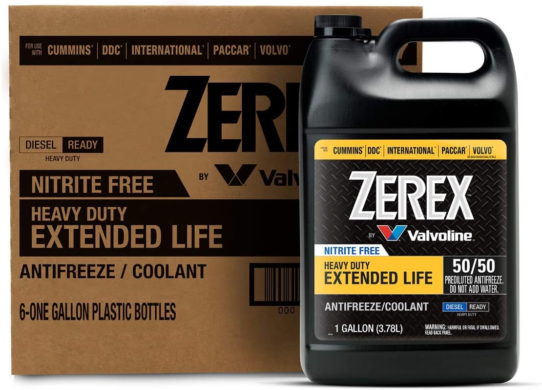 Zerex Extended Life Red Heavy Duty (HD) 50/50 Prediluted Ready-to-Use Antifreeze/Coolant 1 GA : Automotive