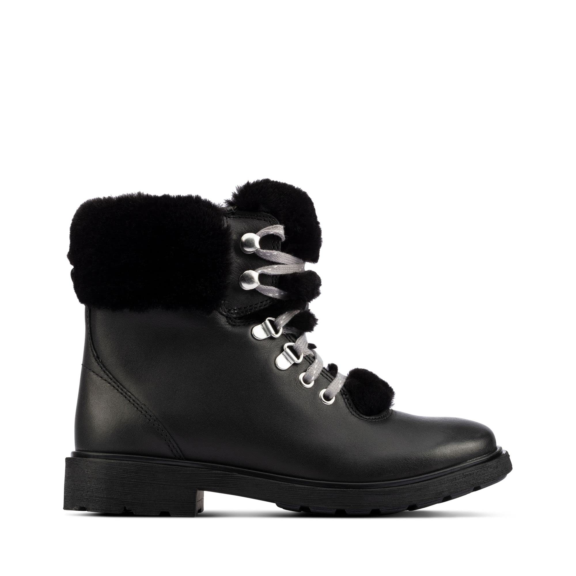 Clarks Astrol Hiker K Snow Boot, Black Leather, 5.5 UK
