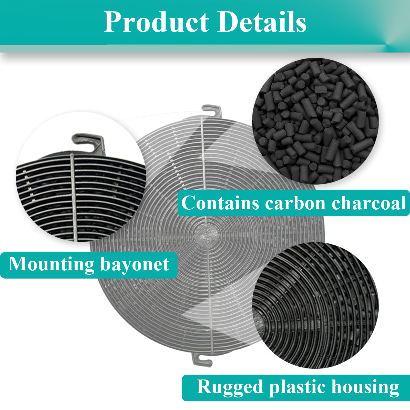 CF1-Kohlefilter, kompatibel mit Zline KBCRN-36, KBCRN-42, KBCRN-48, KECRN-36, KN4-48, KE2i-36 und KL2-30 Dunstabzugshaube, 4 Packungen