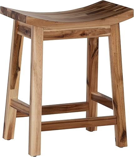 Miniatura 8 de Powell Muebles Dale Saddle Bar Taburete Madera Natural