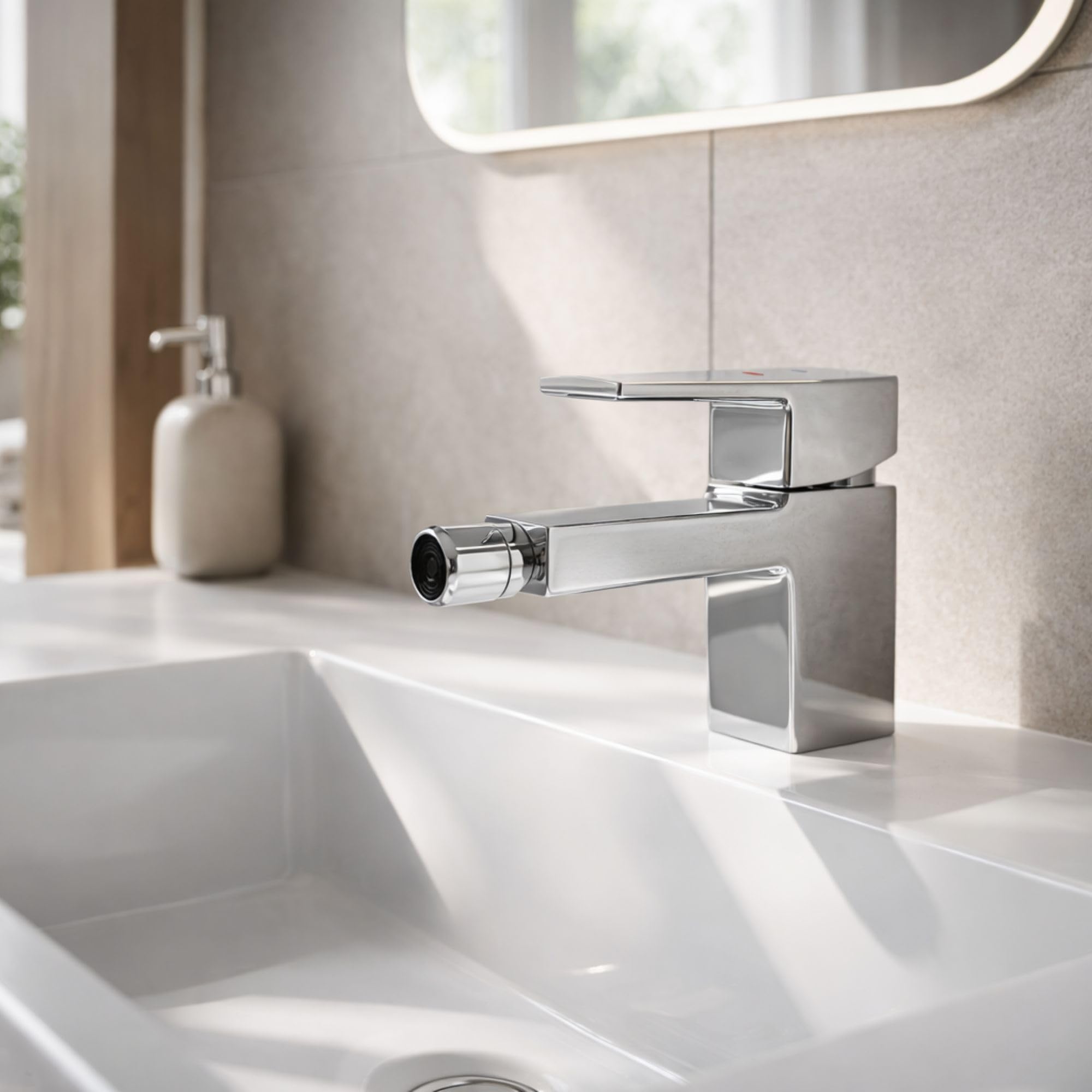 Paron chromowany bidet bateria jednouchwytowa łazienkowa bidet mikser z regulowanym napowietrzaczem