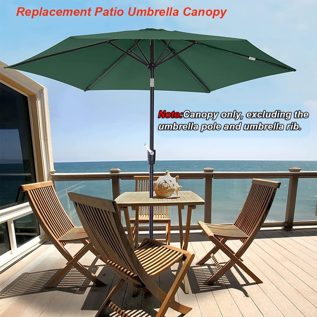 YNJJKA Copertura di Ricambio per Ombrellone da Giardino con 6/8 Costole, Telo di Ricambio per Ombrellone per Grande, per Esterni, Giardino, Spiaggia, Piscina(E4,7.5 FT 230cm 6 Ribs