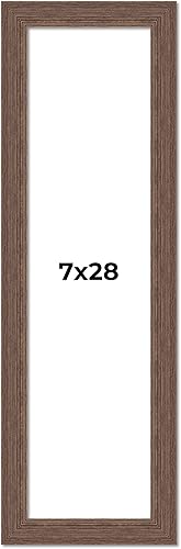 Marco de fotos de madera real marrón de granja de 7 x 28 pulgadas de ancho de 1.5 pulgadas  Profundidad del marco interior de 0.5 pulgadas  Marco de disponible en Yaxa Colombia