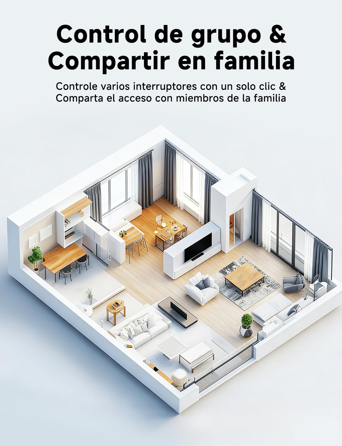 【Nuevo Chip】Alexa Interruptor Persiana Wifi, Etersky Interruptor de Persianas Inteligente, Persiana y Toldos Electricos WiFi, Interruptor Cortina Compatible con Alexa y Google Home, 2Piezas