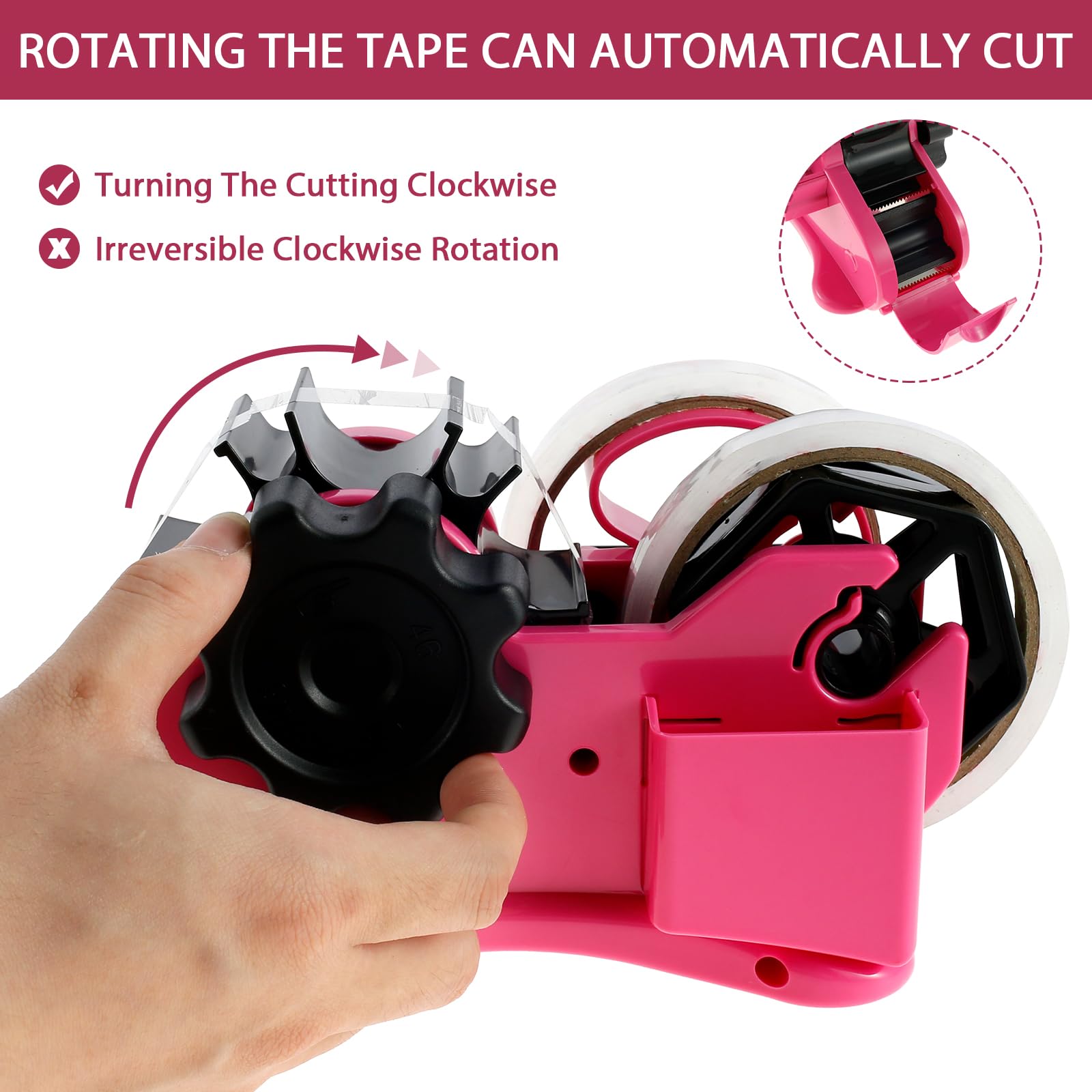 Eummy Manual Heat Tape Dispenser Sublimation with Pen Holder for Office Compact - Image 4