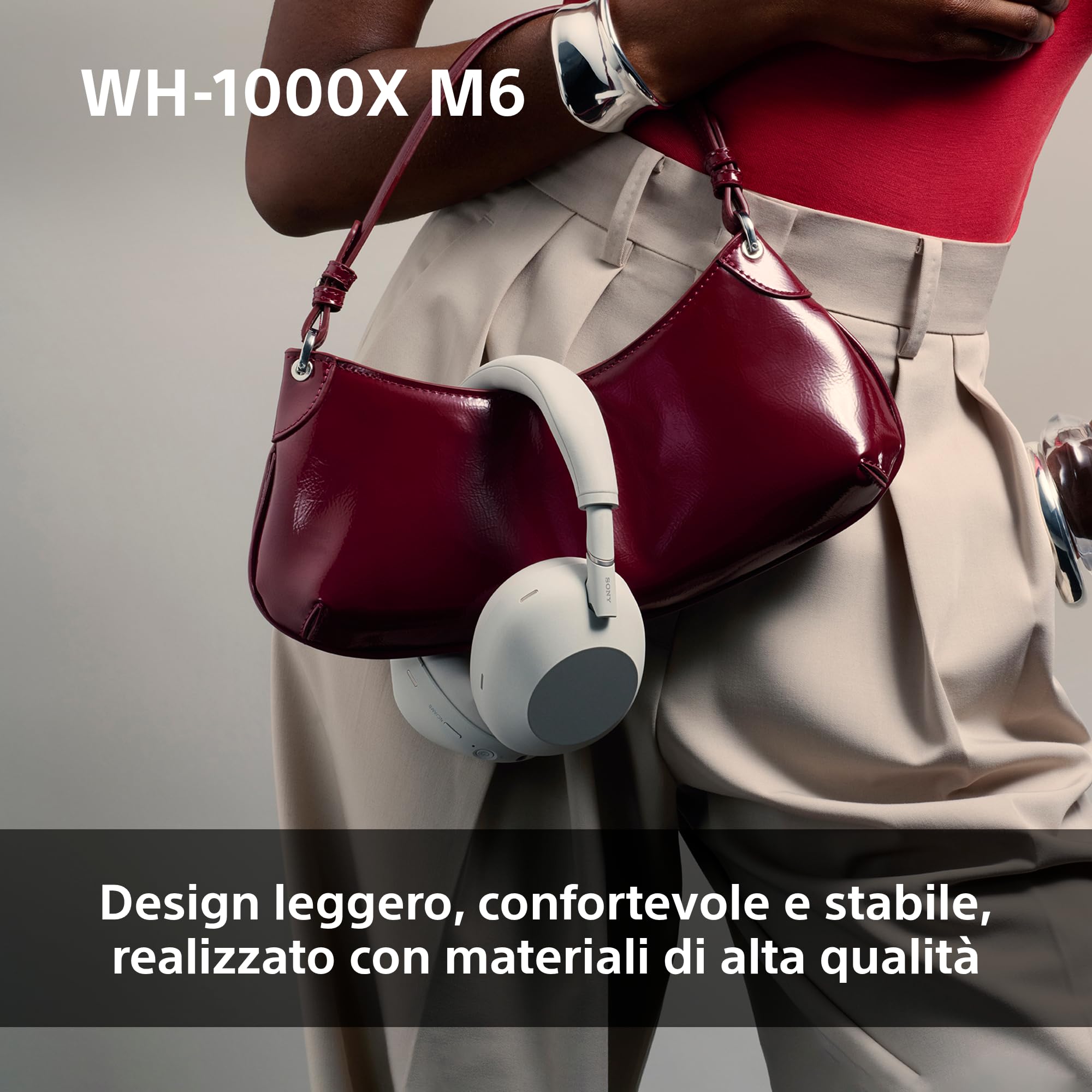 Sony WH-1000XM6 Cuffie wireless Premium con cancellazione del rumore, audio Hi-Res, massimo comfort, design pieghevole, custodia resistente, batteria da 30 ore NC On, iOS e Android - Black