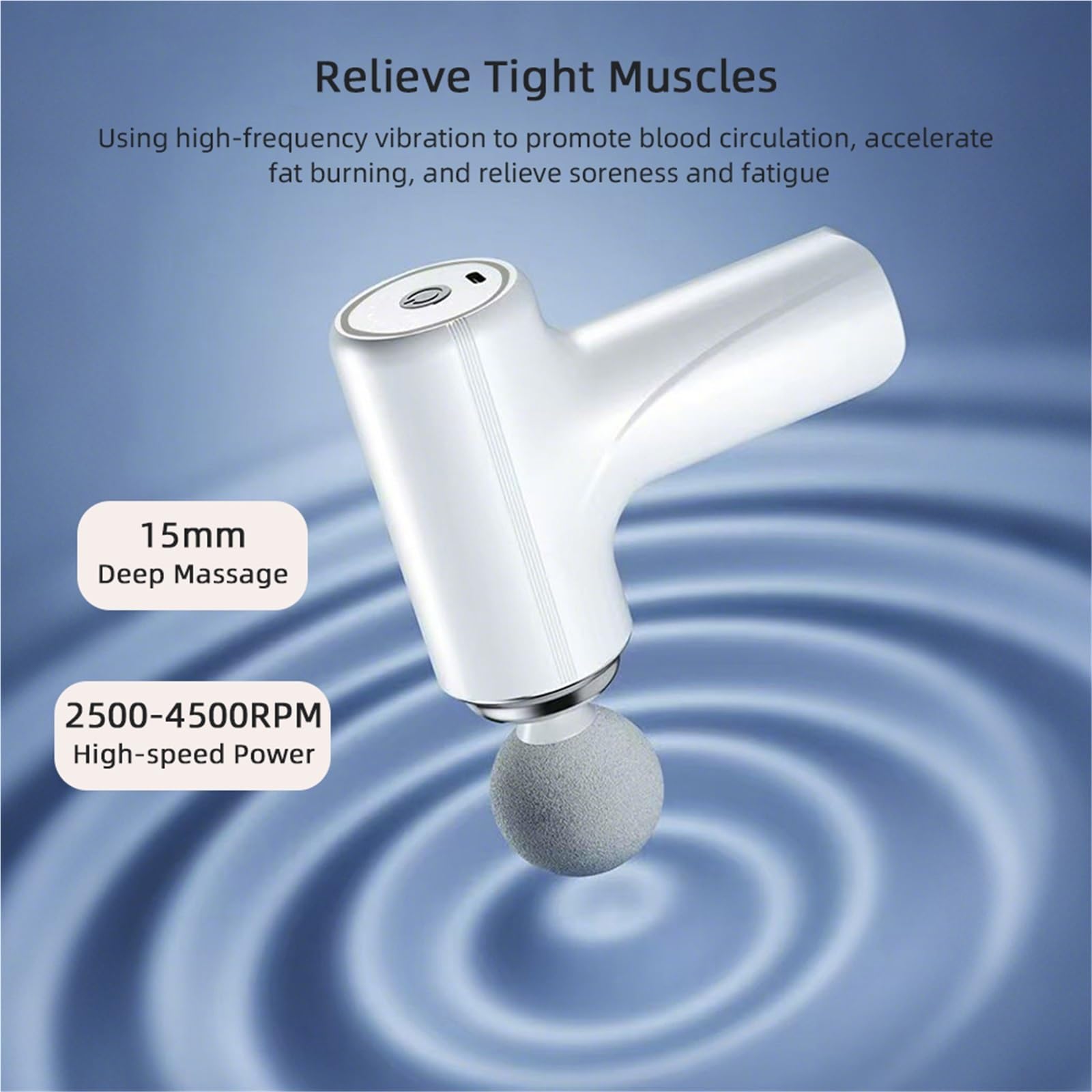 Masajeador portátil, Mini Pistola De Masaje, Masajeador Muscular Eléctrico Con 6 Niveles Velocidad, Portátil, Mano Para Cuello, Espalda, Hombros Y Cuerpo(Green)