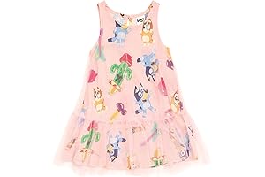 Bluey Bingo Mesh Dress, a Fancy Costume for Girls