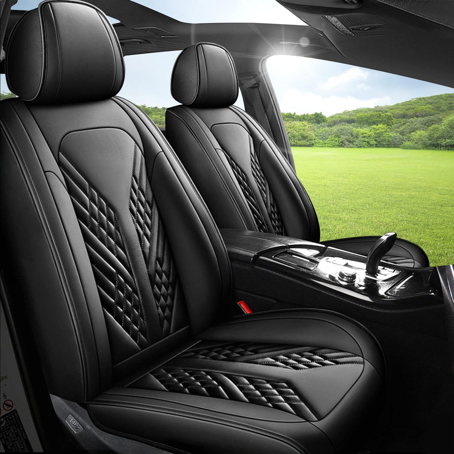 JIAMAOXIN Faux Leather Seat Covers