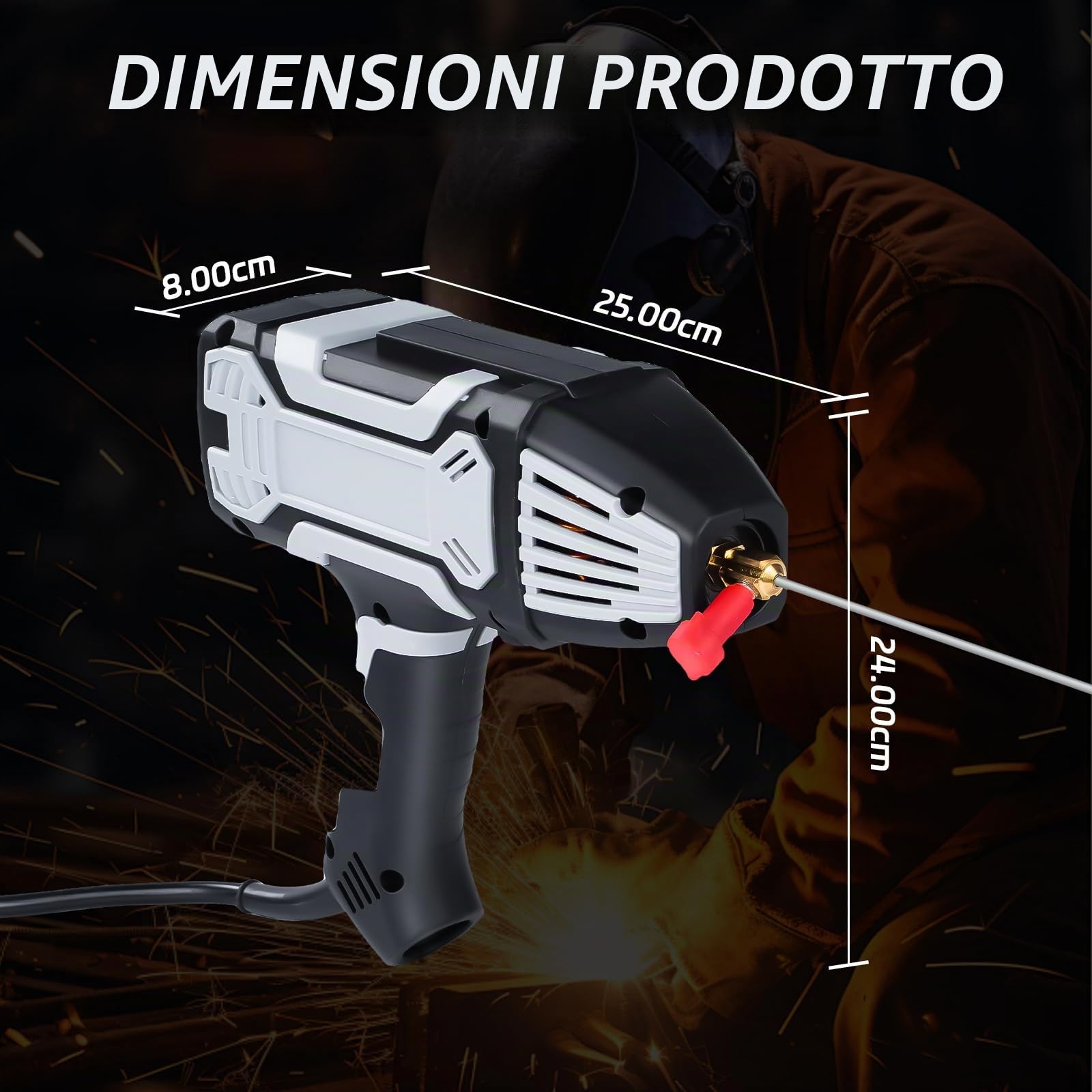 Saldatrice portatile ad arco da 220 V con 10 barre di saldatura, saldatrice ad elettrodi da 200 A con inverter IGBT, per aste metalliche da 1,6 mm a 3,2 mm