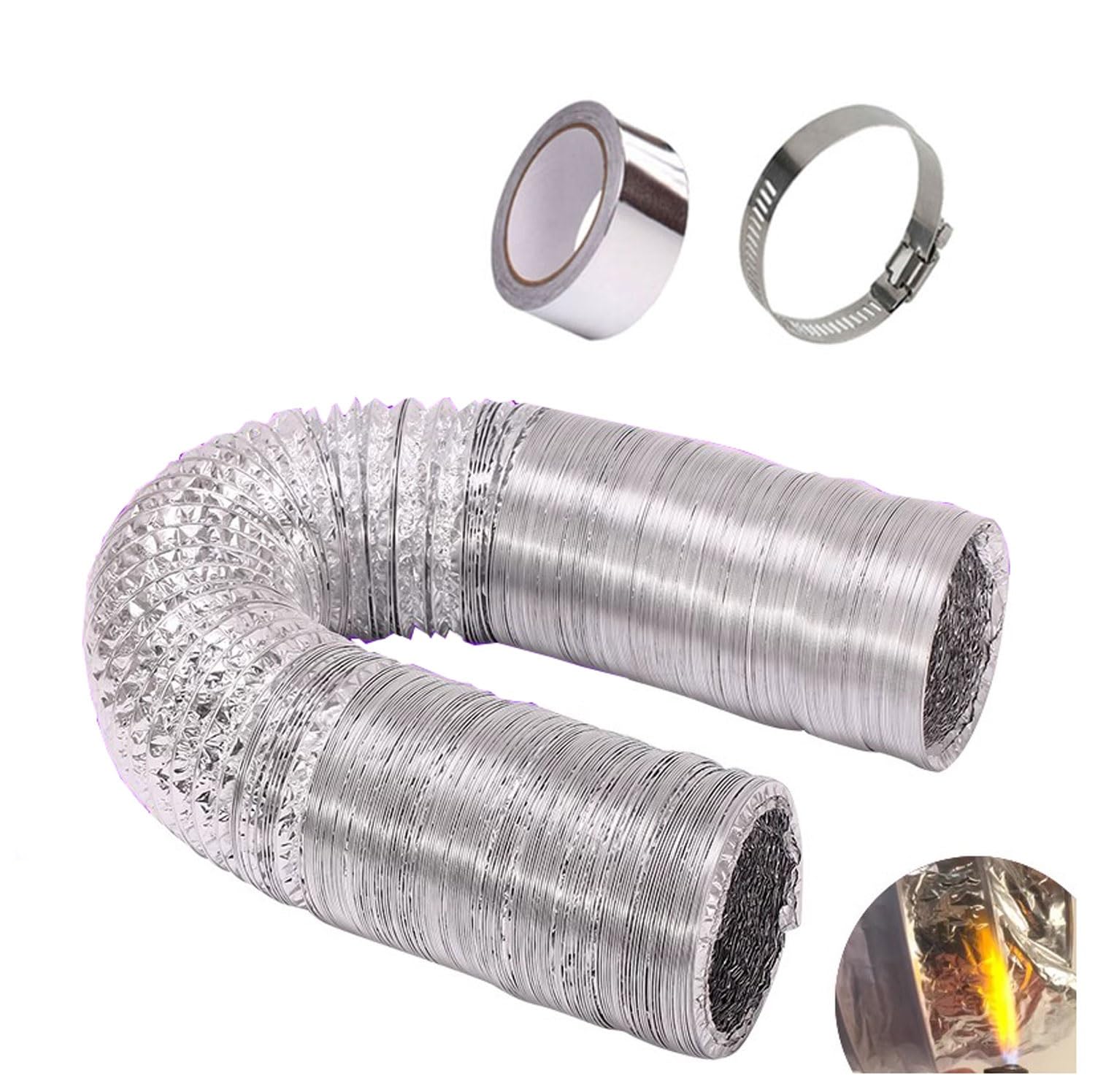 Aluminium Afvoerslang | Diverse Diameters en Lengtes