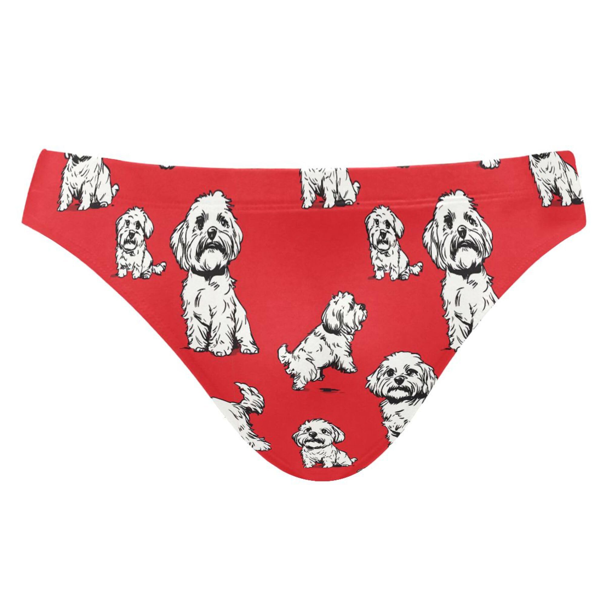 Men's Swim Briefs Cute Dog Puppy Pug Swimsuit Beach Swimwear Bikini M B0404115