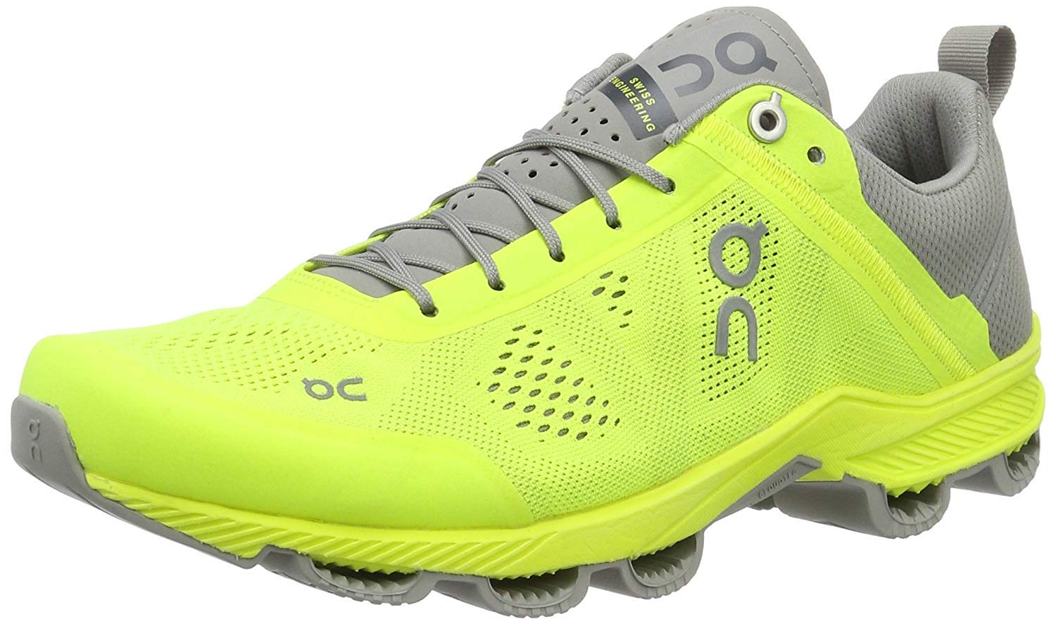 ON Cloudsurfer Mens Lightweight Road Running Shoes - Neutral - Neon Yellow/Grey