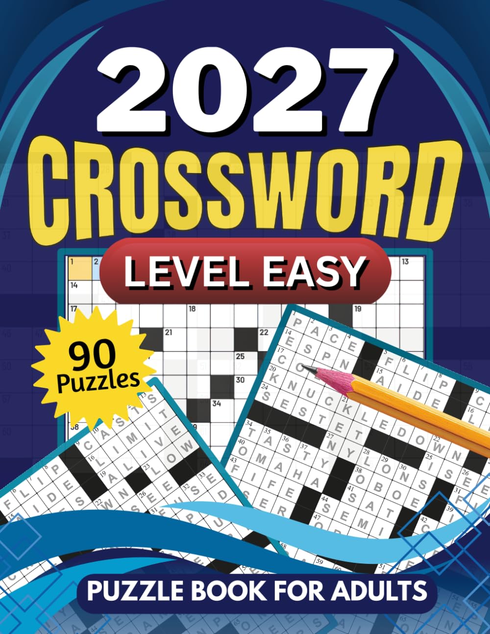 Large Print Easy Crossword Puzzle Book for Adults: Crossword Puzzles for Adults & Seniors – 90 Relaxing Puzzles with Answer Key, Beginner-Friendly Brain Games