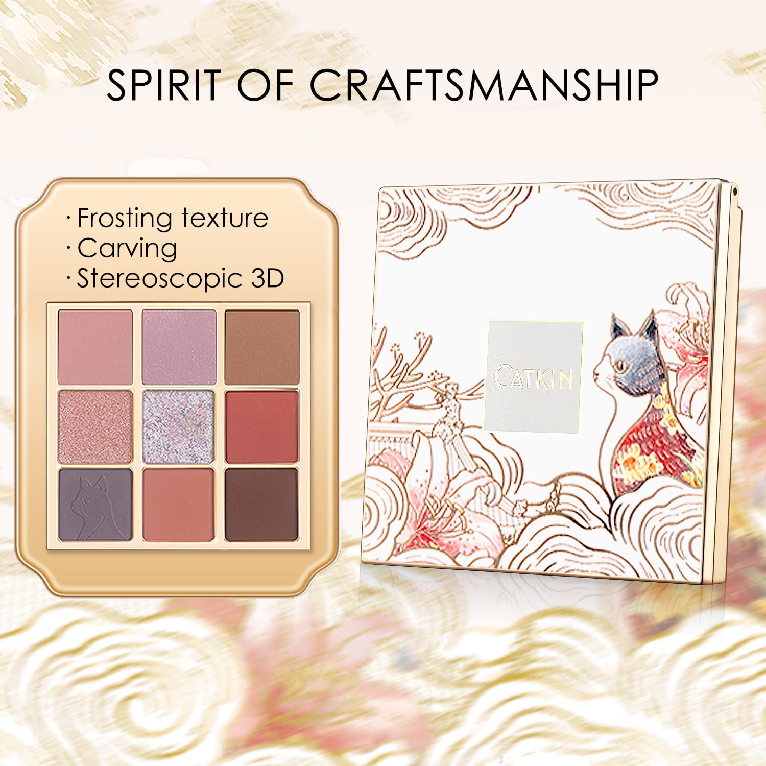 Amazon.com : Catkin Eyeshadow Palettes 9 Blendable Shades Smooth