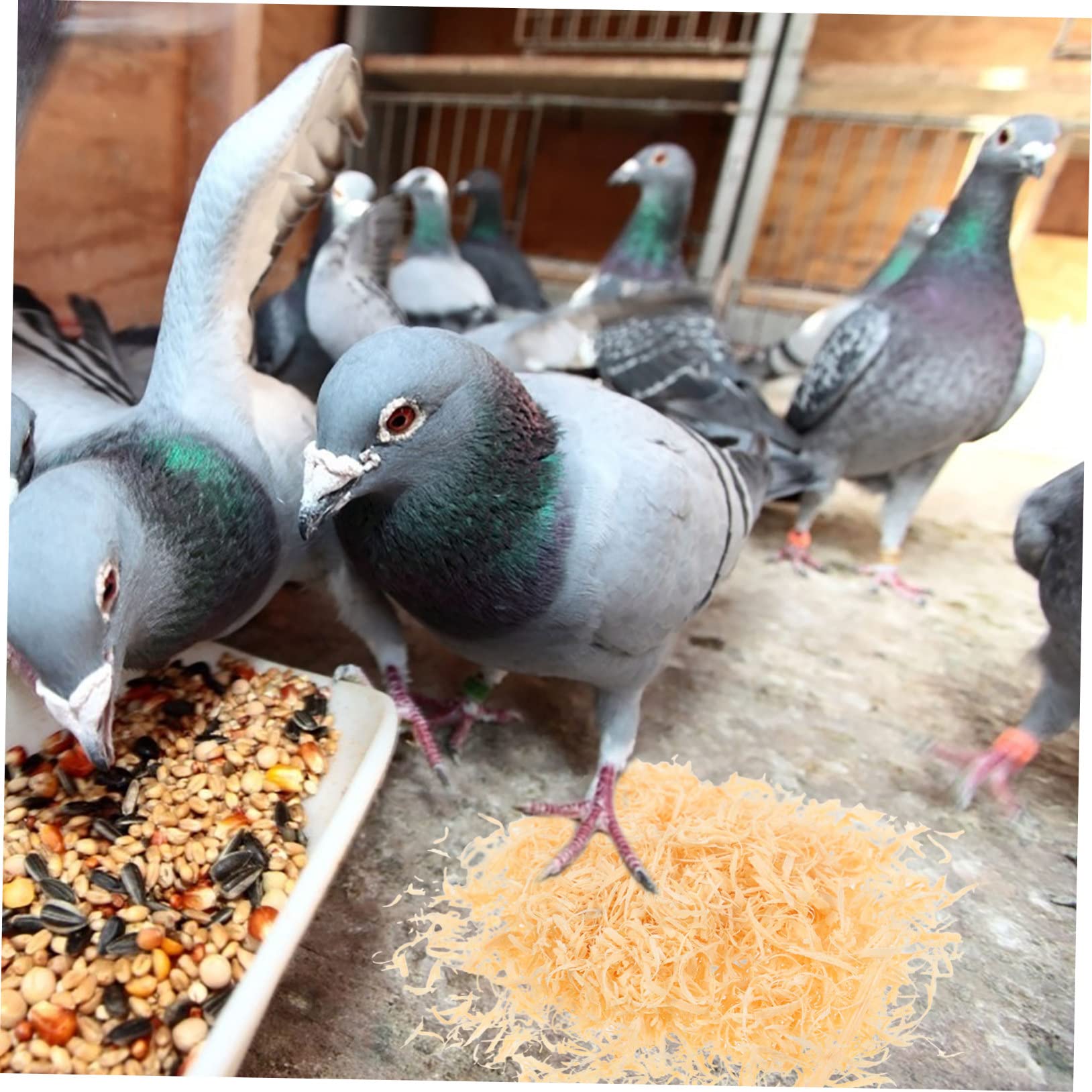 UPKOCH 1 Debe Tener una Almohadilla para anidar pájaros serrin de Madera Desodorante Forro de Nido de pájaro Resistente al Desgaste Forro de Nido de pájaro Transpirable Seda de bambú