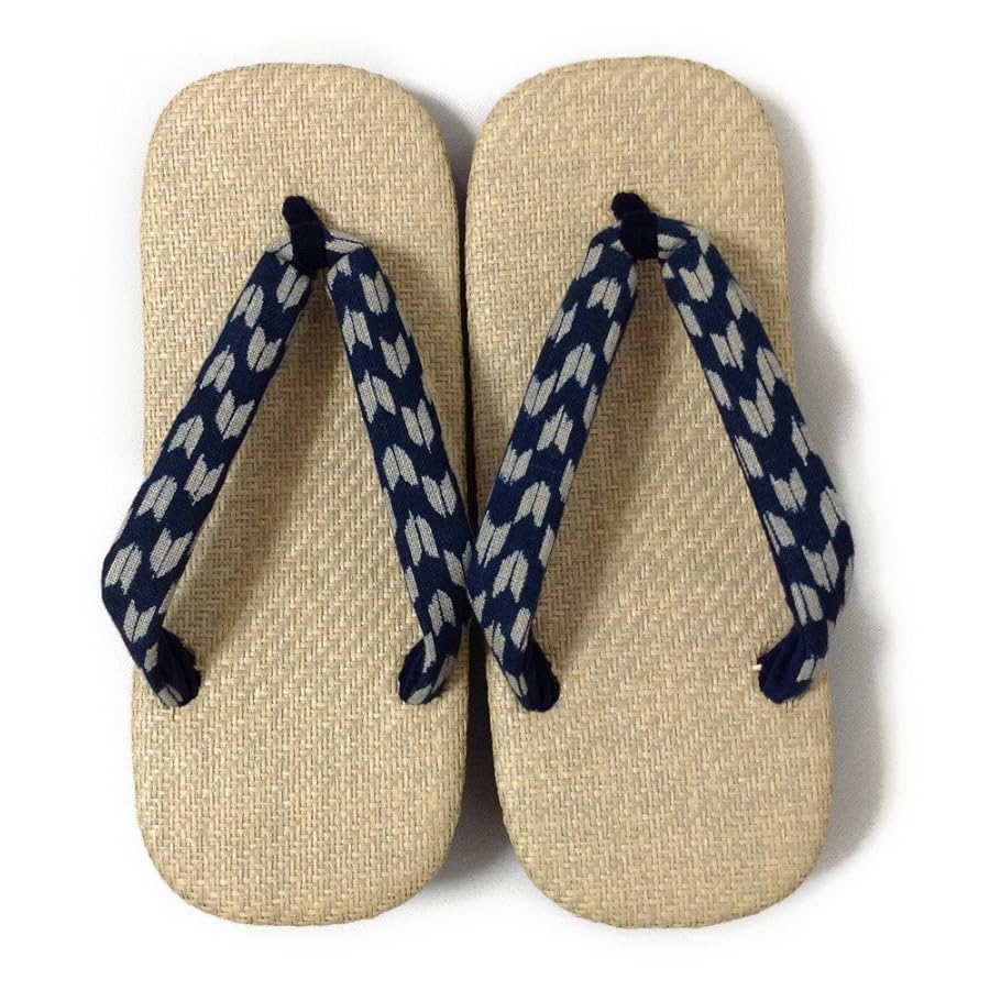 [江戸てん] 雪駄 草履 パナマ表 裏スポンジ 日本製 染め鼻緒 メンズ レディース