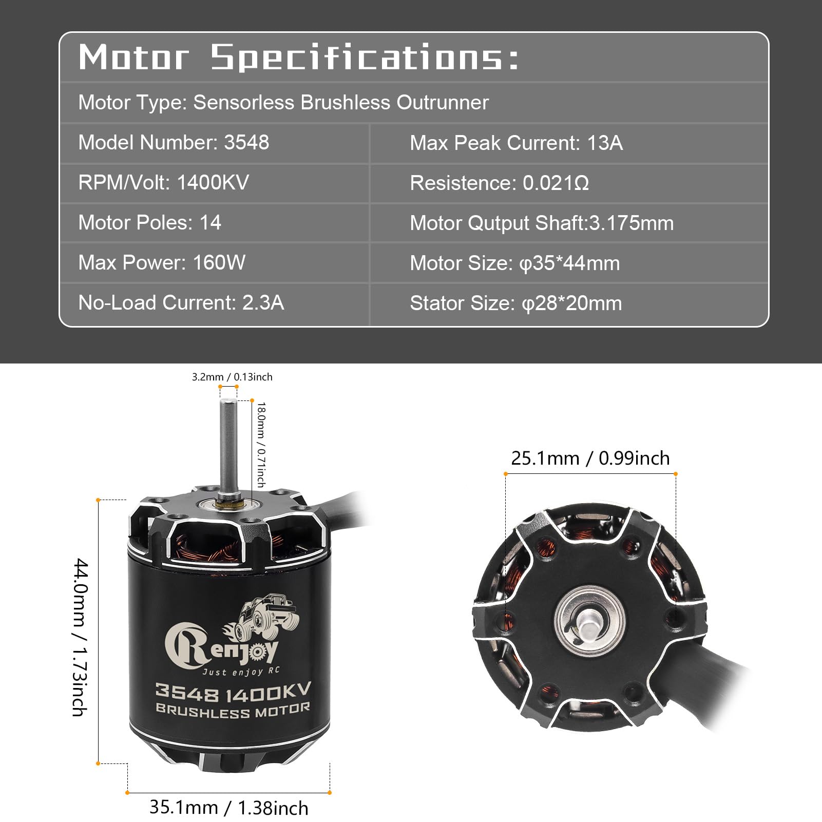  ページ Amazon.co.jp: 3548 1400KV ブラシレスアウトランナーモーター AM32