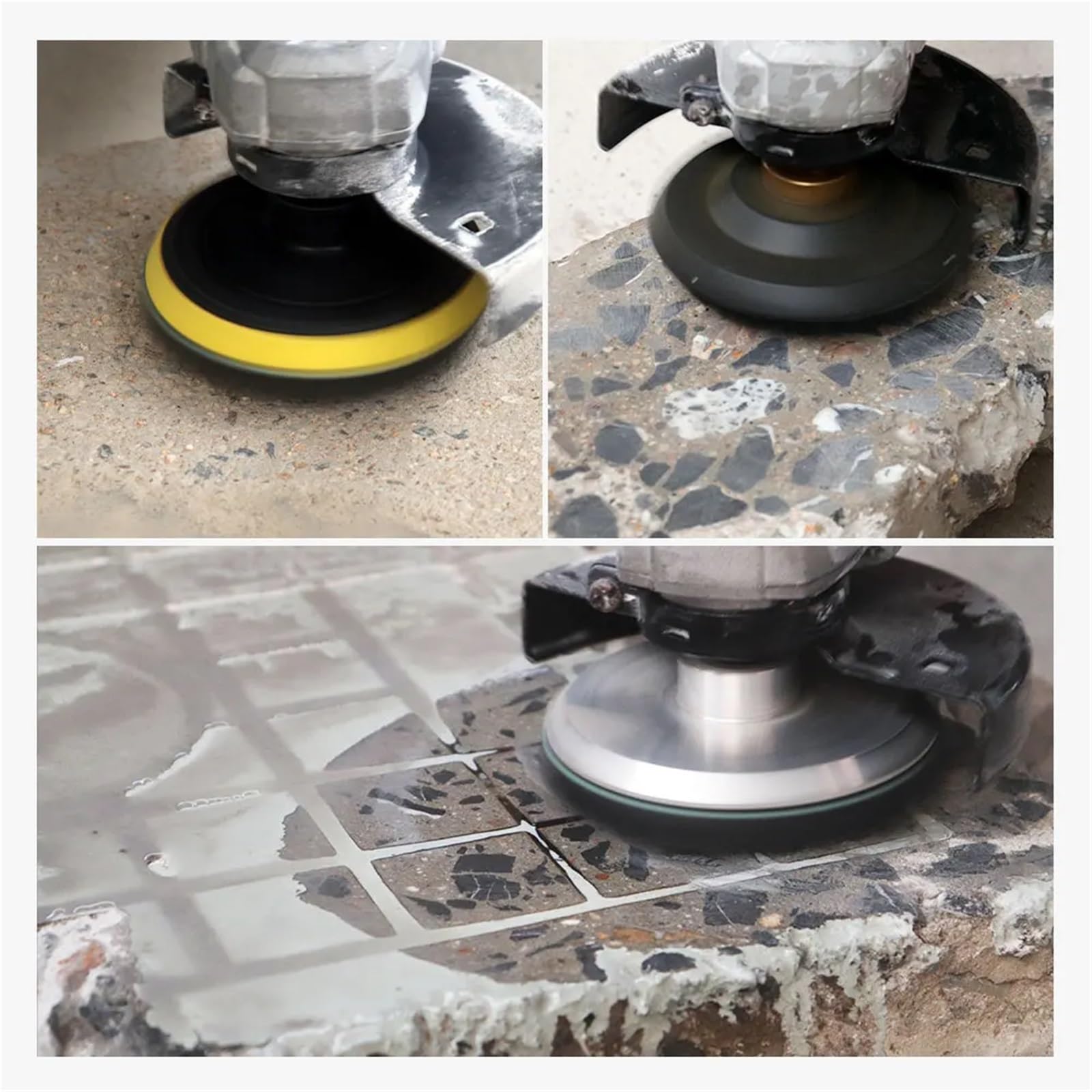 Podkładki polerskie 6 szt. Diamentowe podkładki polerskie 100 mm spoiwo żywiczne 4 "krążki szlifierskie do renowacji podłóg cementowych(Grit 200)