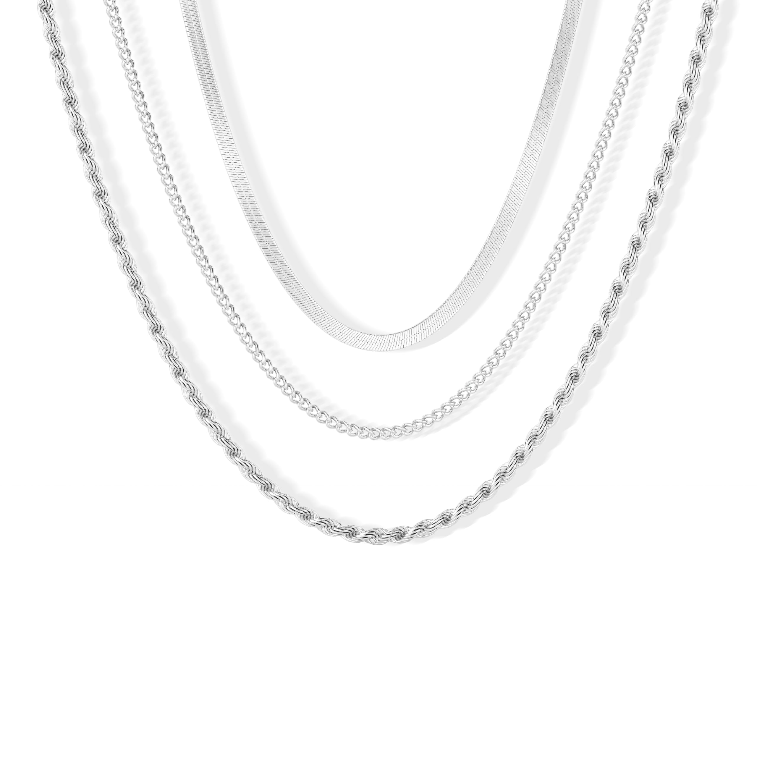 Freekiss Herringbone Necklace for Women,Dainty Gold Necklace,14k Gold Plated Snake,Gold Chain Choker Necklaces,Simple Gold Layered Necklaces,Gold Jewelry Gift for Women