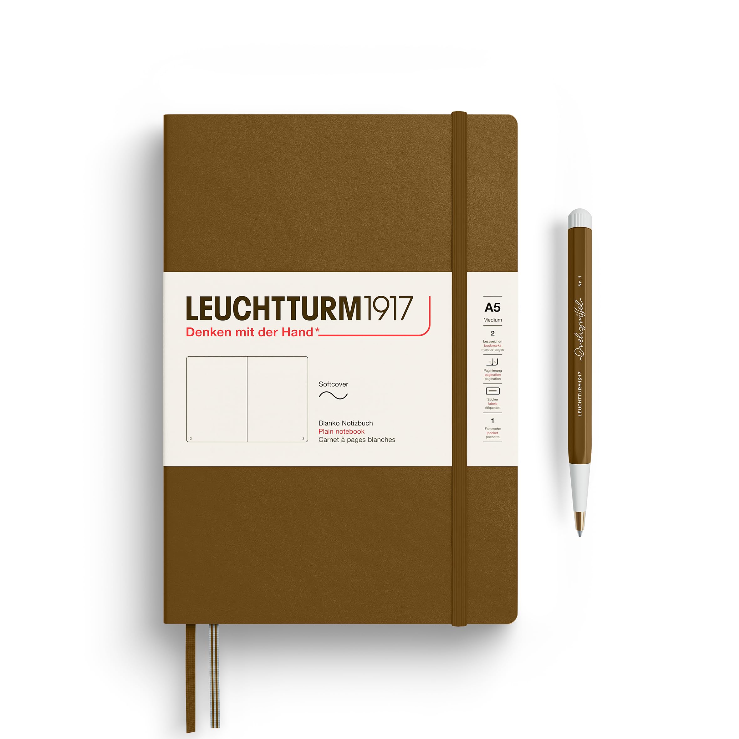 Amazon | LEUCHTTURM1917 ノートM (A5) ソフトカバー 123ページ