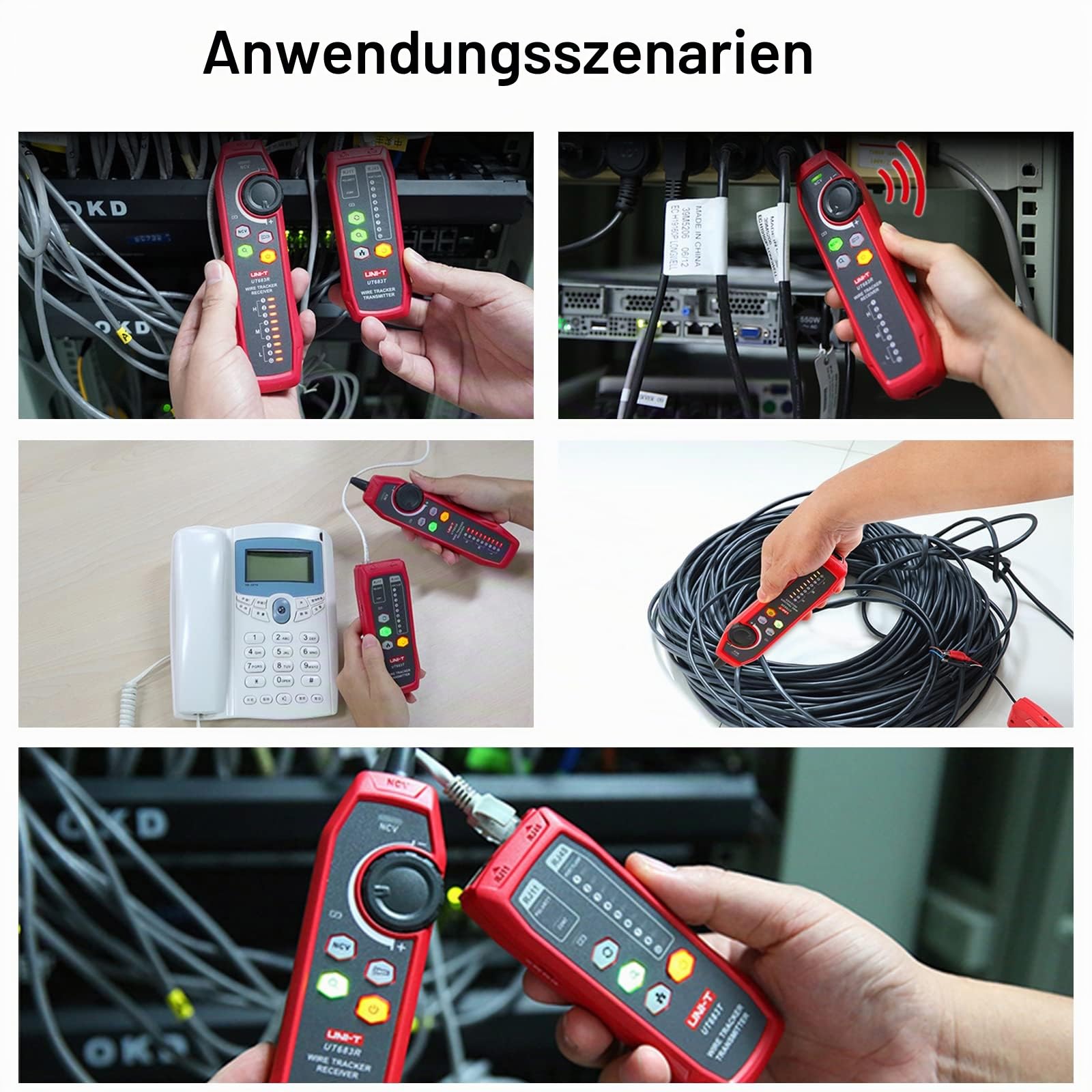 UNI-T UT683KIT Kabelsucher für RJ11- und RJ45-Kabel