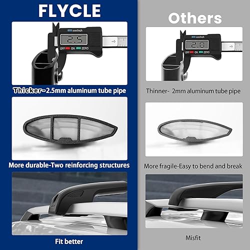 Miniatura 3 de Barras transversales de techo con cerradura de 300 libras compatibles con Subaru Crosstrek 2018-2023 e Impreza 2017-2023, barra transversal de