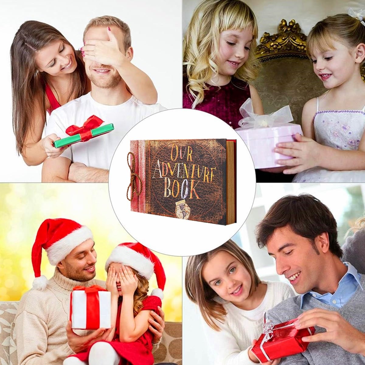 Our Adventure Book, Diario Fotografico e Album, Lettere in Rilievo, Stile Retro, Souvenir di Viaggio Ispirato a 'Up', Ideale per Foto, Regalo per Anniversari di Coppia,Viaggi,Compleanni,Natale