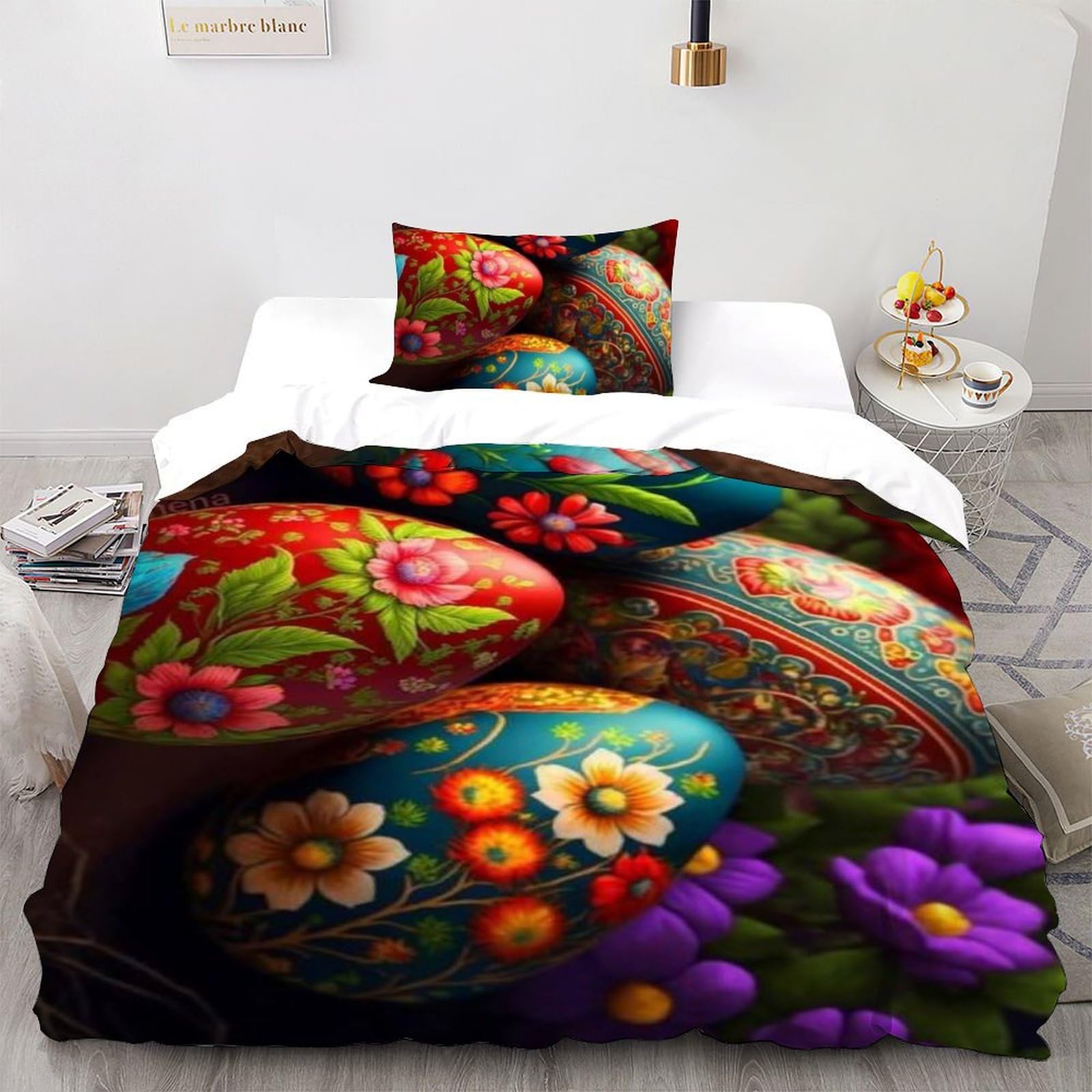 Housse de couette dragon single 135x200 microfibre pour lit enfant avec fermeture éclair