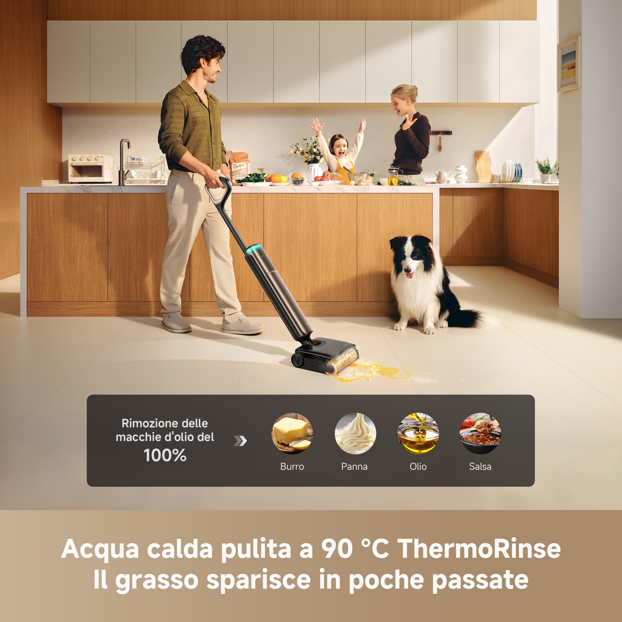 DREAME T16 Pro Steam Aspirapolvere Lavapavimenti, Aspir. da 30.000 Pa