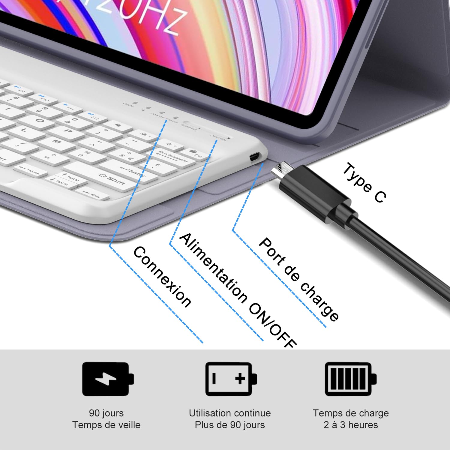 SENGBIRCH Clavier iPad Pro 12.9 2022, Clavier Rétroéclairé avec Support SENGBIRCH Clavier iPad Pro 12.9 2022, Clavier Rétroéclairé avec Support