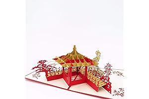 Asian Pavilion Valentine Sports Pop Up Card