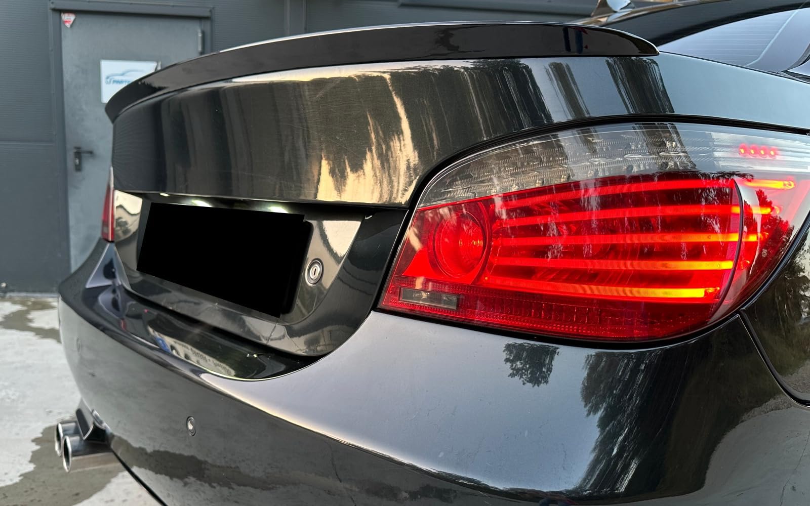 MpTuned E60 Performance Spoiler posteriore nero lucido per serie 5 2004-2009 518i, 520i, 525i, 530i, 535i, 550i, 518d, 520d, 525d, 530d