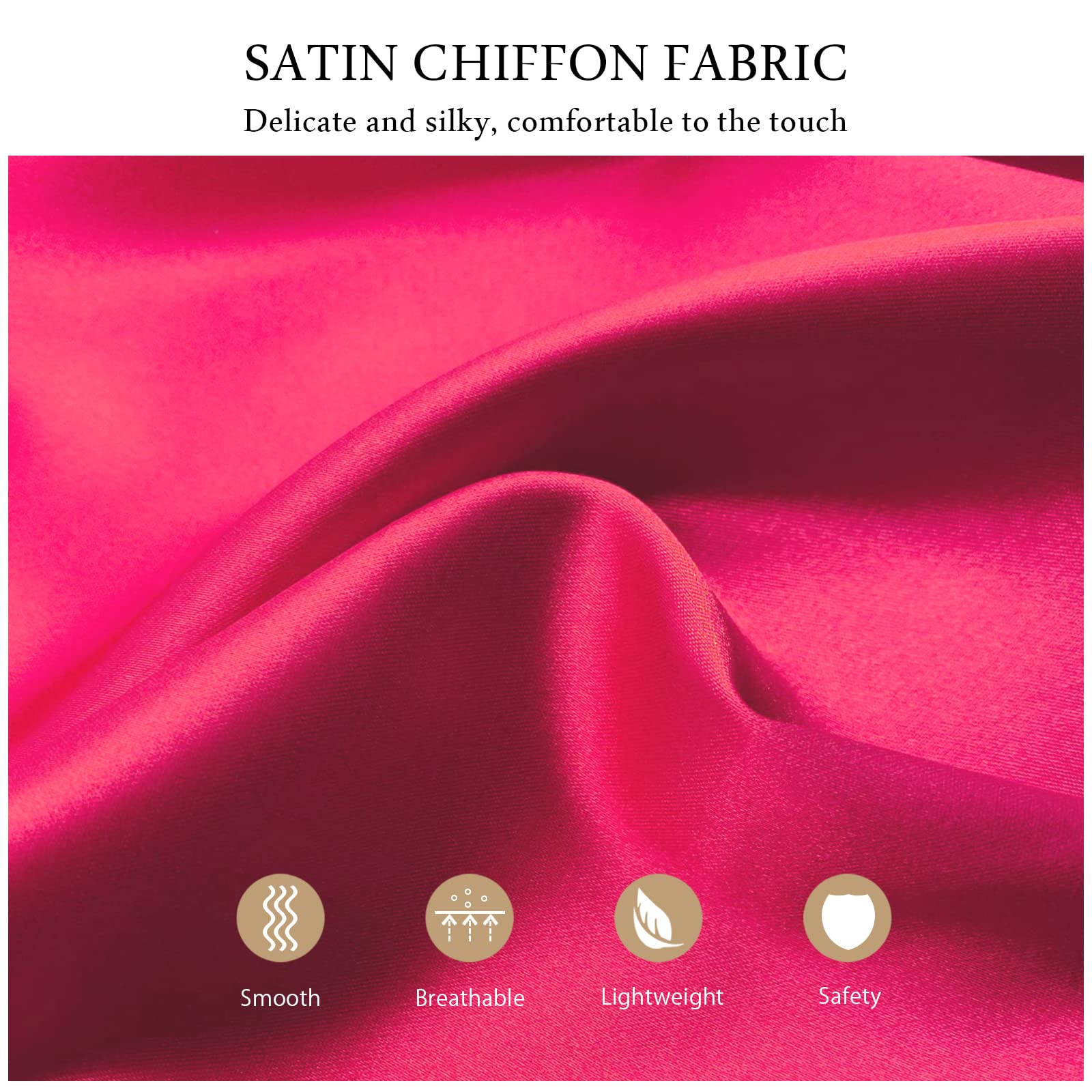 châles et écharpes, Foulard en Soie, Foulards de soirée en Mousseline de Soie pour Femmes, Cape Soyeuse de Couleur Unie, étole pour Les Mariages, Les Demoiselles d'honne
