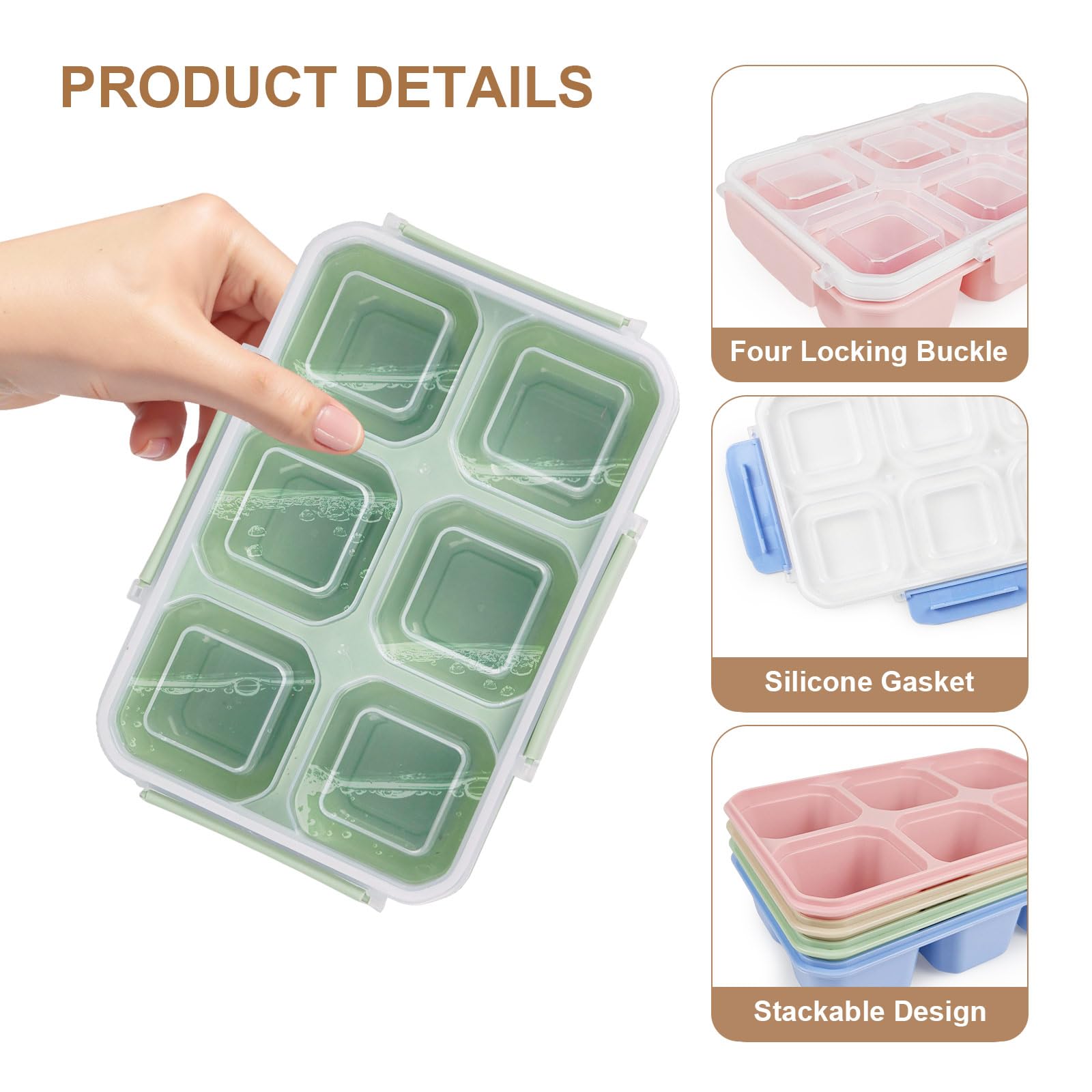 20 Contenitori Portatili Per Snack Con Coperchio, 2 Scomparti, Ermetici E Riutilizzabili – Ideali Per Picnic, Condimenti E Lunch Box - 2