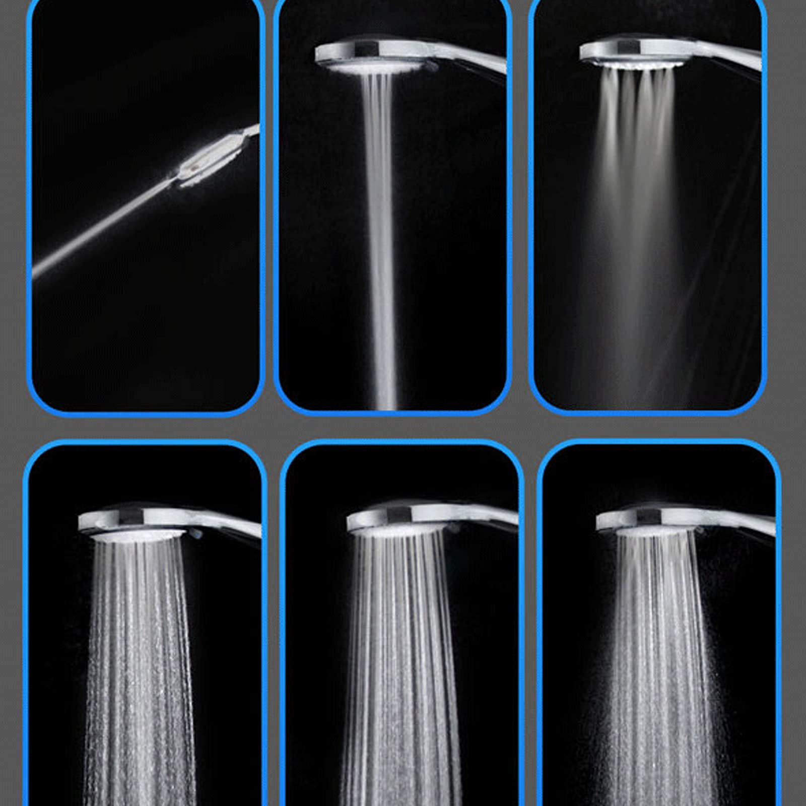 Set miscelatore per doccia da bagno, sistema doccia a pioggia regolabile con 6 funzioni doccetta e rubinetto bidet, set doccia cromato a parete