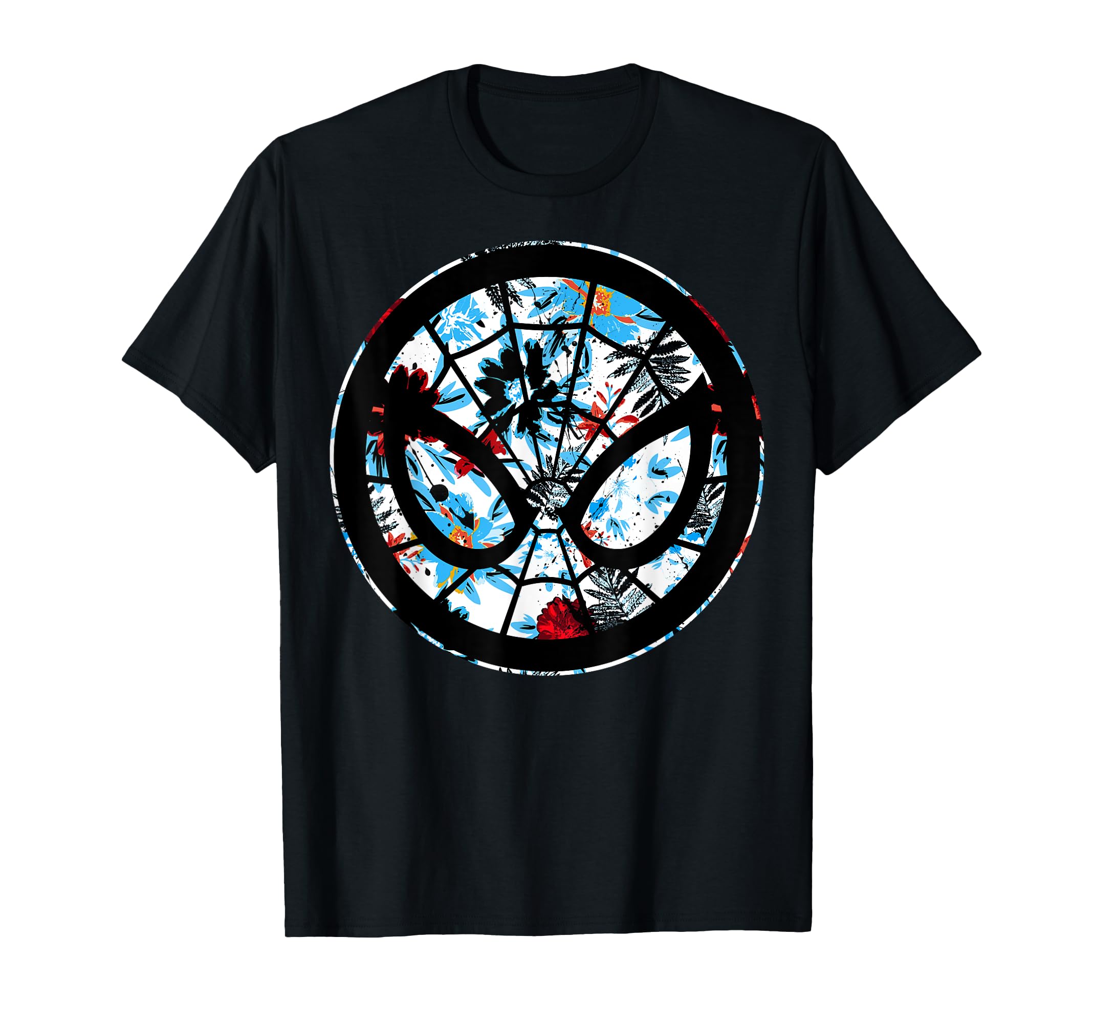 Marvel Spider Man Mask Symbol Tropical Graphic T-Shirt T-Shirt