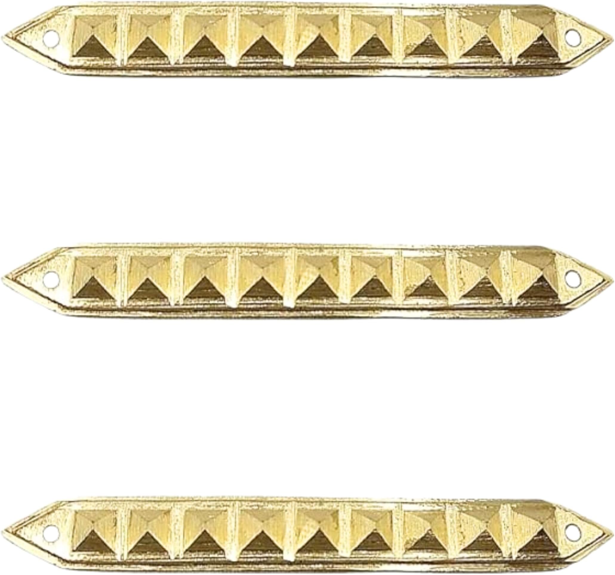 Plus Value Vastu Brass Pyramid Divider Strip Patti Virtual Partition & Defects (Size 5 Inches, 3pcs)