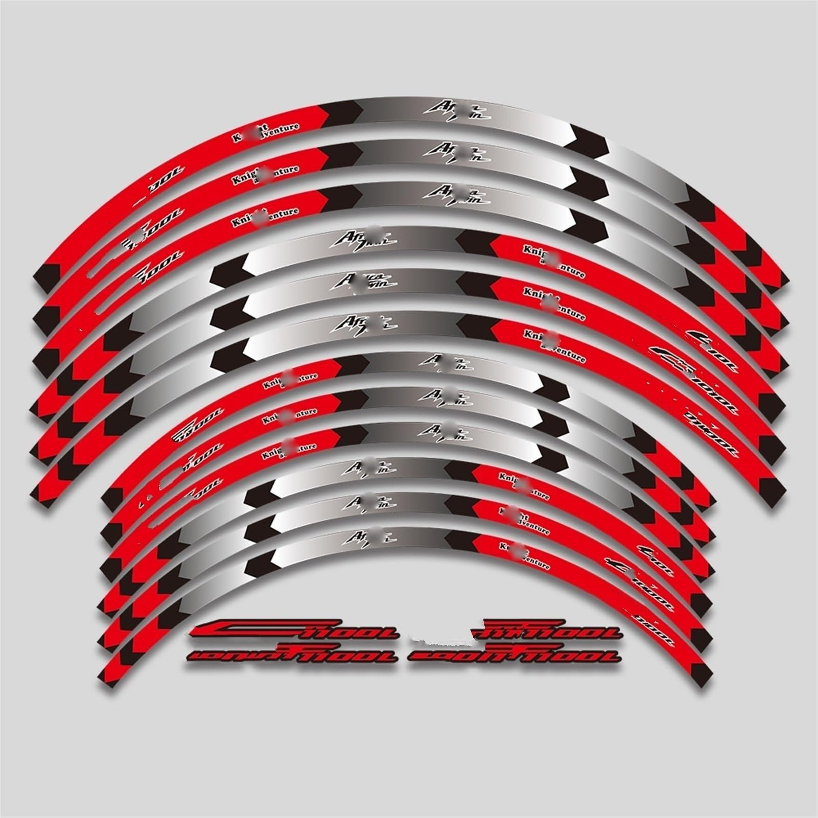 Motorcycle Wheel Sticker Tire Reflective Stripes Stickers Rim Decal for CRF1100L for Africa-Twin Crf 1100L Decorative(Color4)