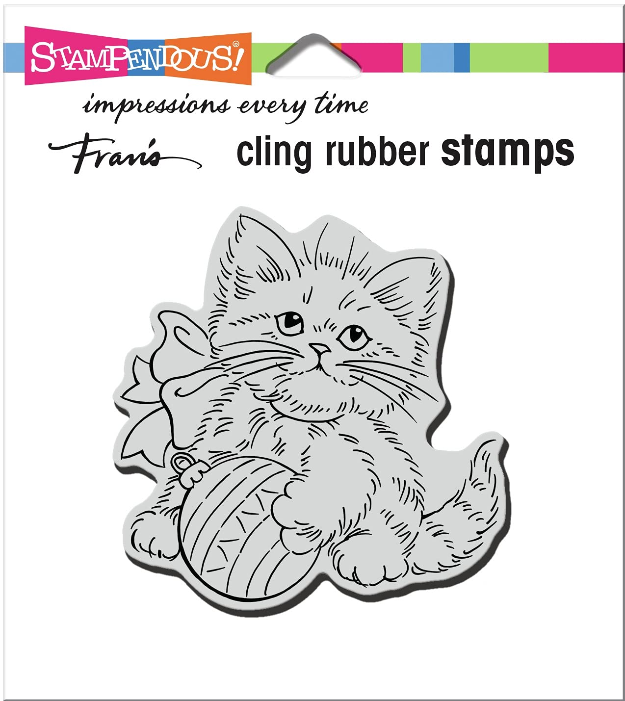 Stampendous Cling Rubber Stamp - 3.5x4 Inch, Kitty Design, For Paper Crafting & Card Making
