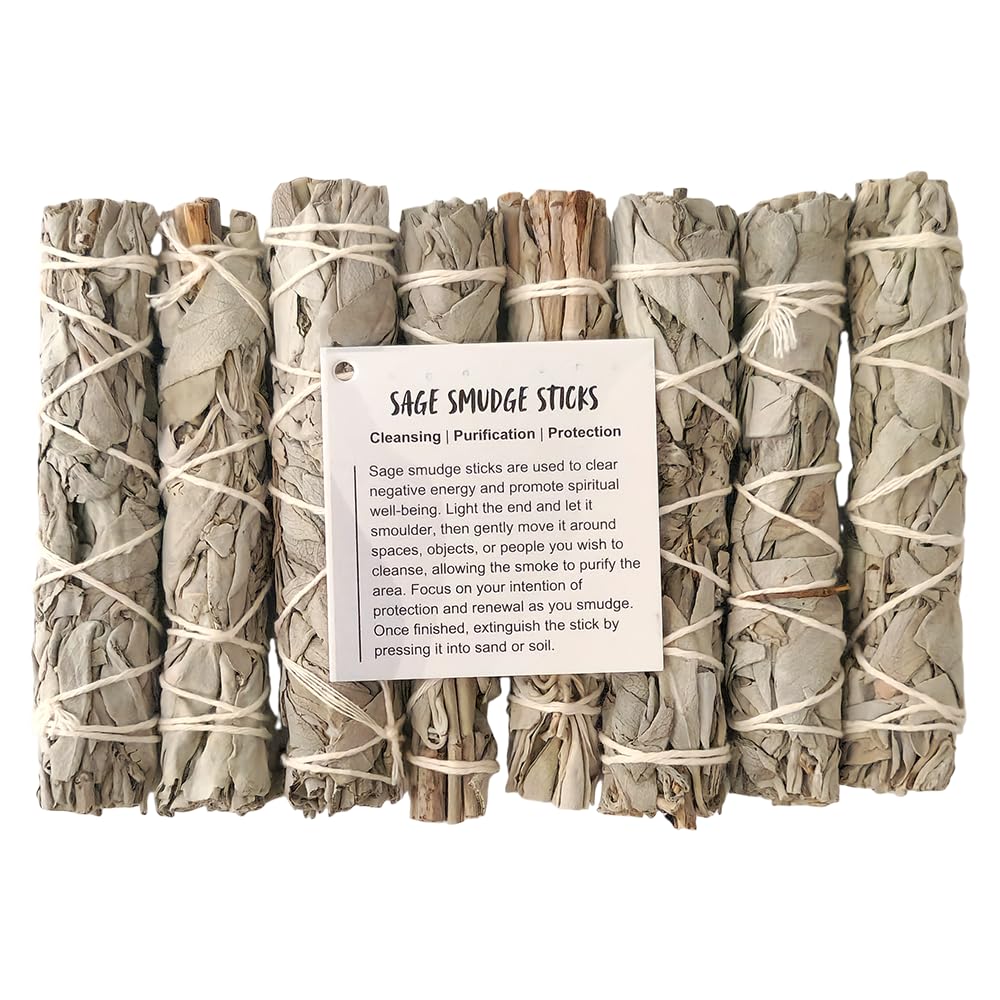 VIE Slimline Smudge Stick (Pack of 8, White Sage)