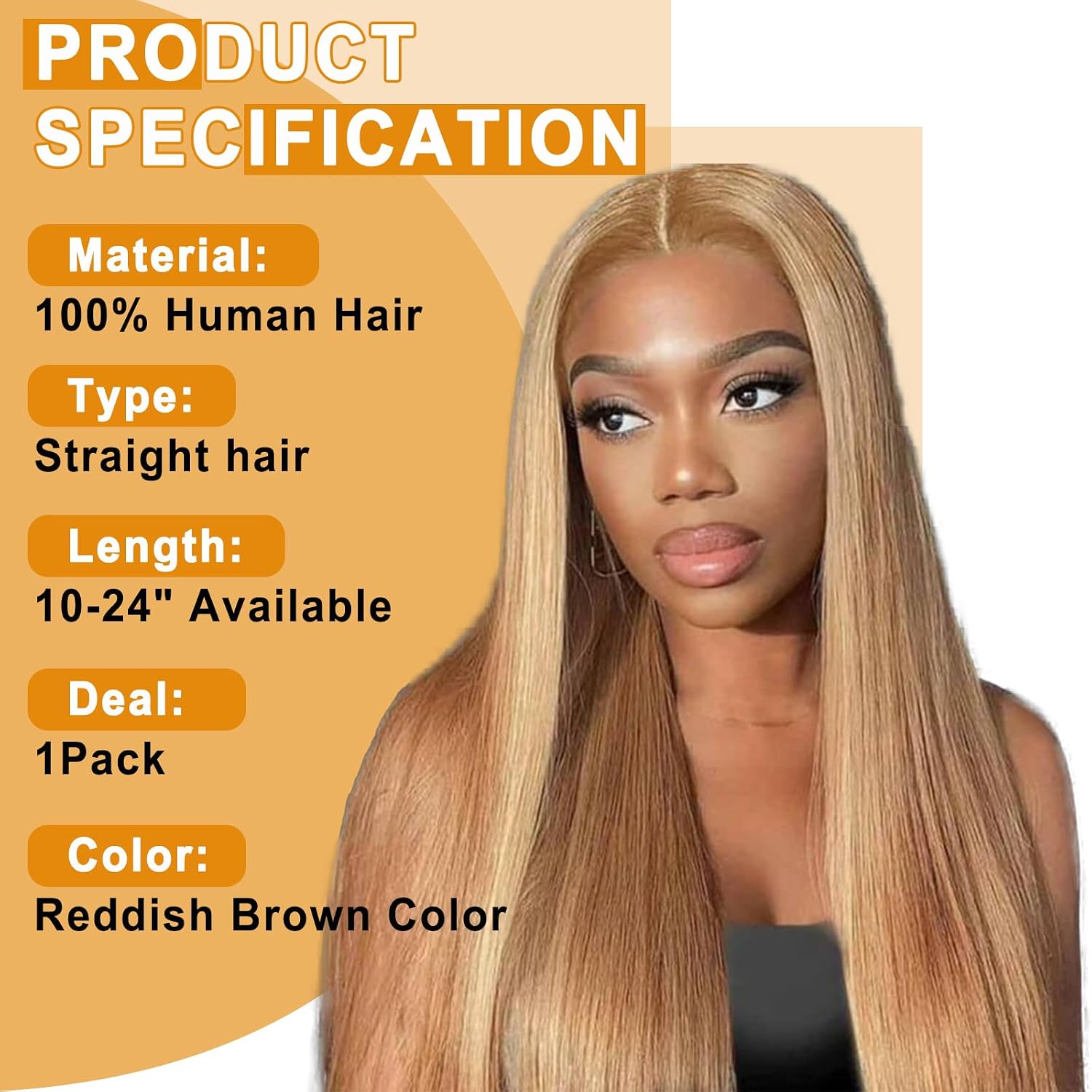 ijoy Straight Honey Blonde Bundles 95g Human Hair Bundle Dirty Blonde Brazilian Virgin Hair Weave 1 Bundle for Chic Boho 12 Inch