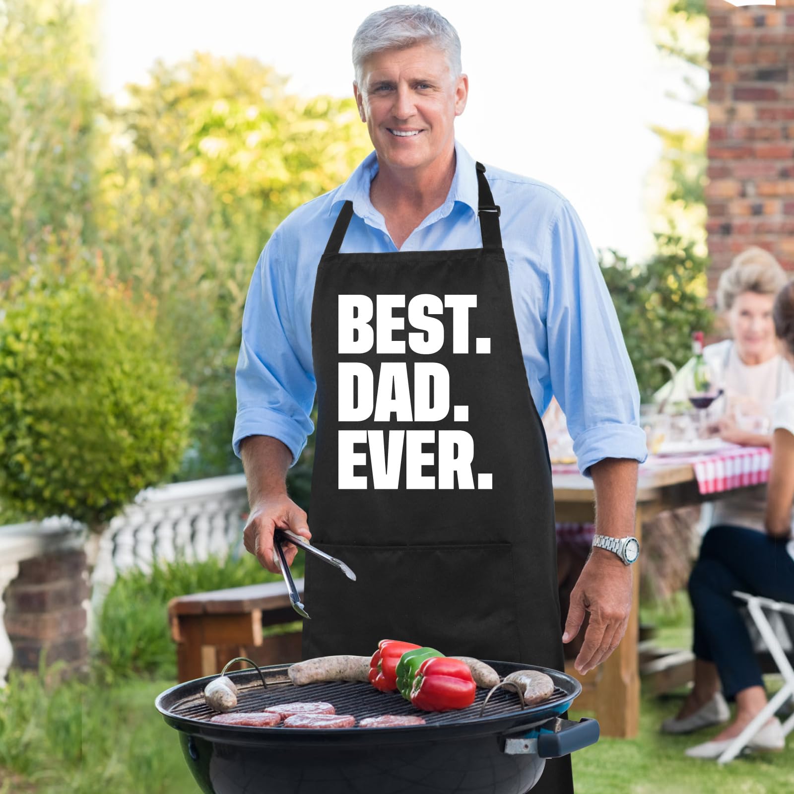 Xornis 100% Cotton Funny Apron for Men Women Adjustable Bib Aprons with 2 Pockets Grill Kitchen Cooking BBQ One Size Fits All